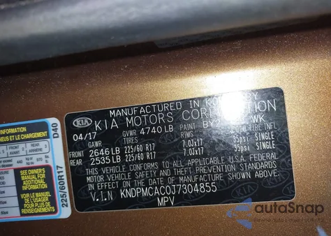 2018 Kia Sportage Lx z USA, uszkodzony, nr VIN KNDPMCAC0J7304855